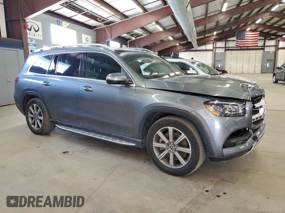 2021 Mercedes-Benz GLS 450 with VIN 4JGFF5KE1MA433451, listed as a Copart auction lot 47578184 with 30,296 mi miles and Salvage Title. Bid and sale history available at DreamBid. Image 4.