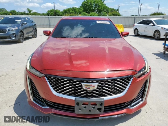2020 Cadillac CT5 Premium Luxury with VIN 1G6DN5RK3L0139678, listed as a Copart auction lot 58495065 with 76,105 mi miles and Salvage title. Bid and sale history available at DreamBid. Image 5.