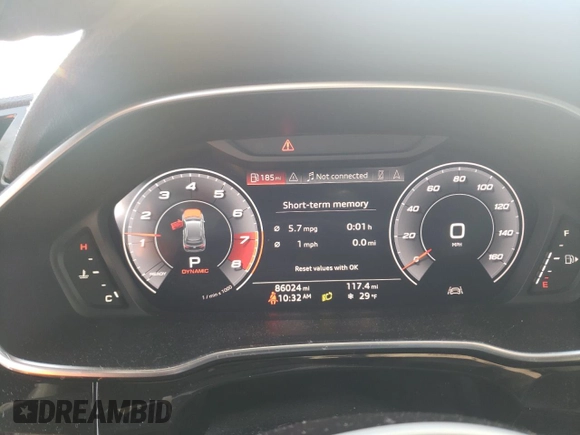 2020 Audi Q3 S line Prestige with VIN WA1FECF39L1060222, listed as a Copart auction lot 88142775 with 86,024 mi miles and Salvage Title. Bid and sale history available at carsss.com. Image 9.