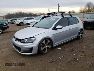 2016 Volkswagen Golf GTI SE with VIN 3VW5T7AU4GM019601, listed as a Copart auction lot 37737153 with 0 mi miles. Bid and sale history available at carsss.com. Image 1.