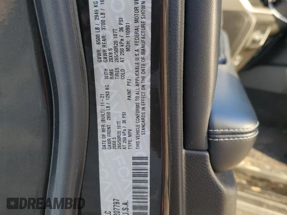 2021 Jeep Grand Cherokee Limited with VIN 1C4RJJBG1M8207797, listed as a Copart auction lot 51816255 with 60,508 mi miles and Salvage title. Bid and sale history available at DreamBid. Image 15.