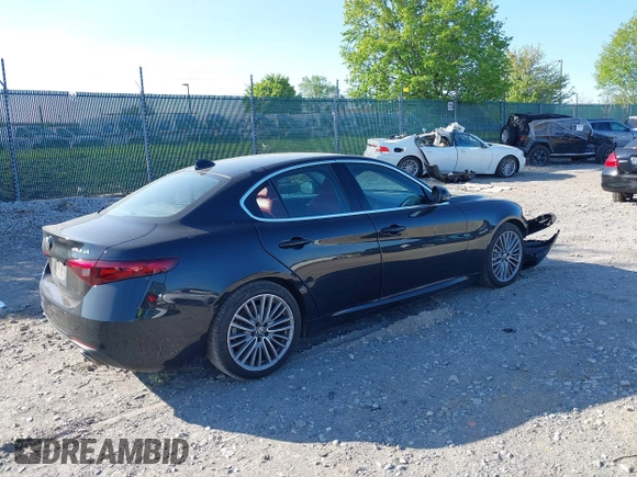 2019 Alfa Romeo Giulia Ti Sport with VIN ZARFAMBN4K7598164, listed as a IAAI auction lot 42146318 with 58,287 mi miles and . Bid and sale history available at DreamBid. Image 4.