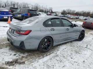 2024 BMW 3 Series M340i xDrive with VIN 3MW49FF03R8D99326, listed as a Copart auction lot 41966425 with 0 mi miles and Salvage Title. Bid and sale history available at carsss.com. Image 3.