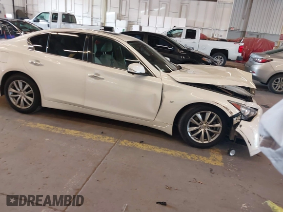 2015 Infiniti Q50 Premium with VIN JN1BV7APXFM353042, listed as a IAAI auction lot 42327460 with 108,497 mi miles and . Bid and sale history available at DreamBid. Image 14.