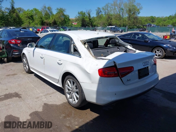 2014 Audi A4 Premium Plus with VIN WAUEFAFL2EA076247, listed as a IAAI auction lot 42134356 with 92,739 mi miles and . Bid and sale history available at DreamBid. Image 3.
