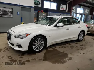 2017 Infiniti Q50 3.0t Sport with VIN JN1EV7AR1HM834878, listed as a Copart auction lot 50306635 with 81,302 mi miles and Salvage Title. Bid and sale history available at carsss.com. Image 1.
