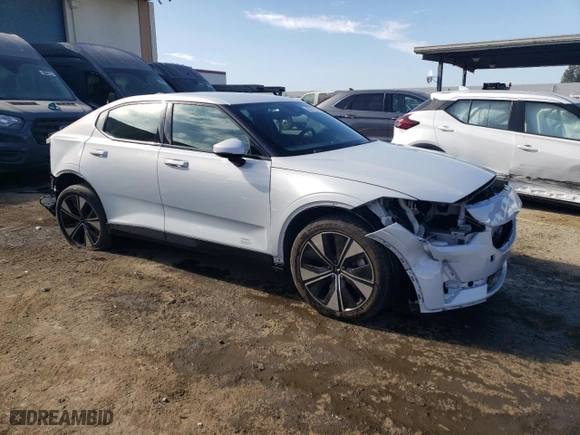 2023 Polestar 2 with VIN YSMED3KA2PL127685, listed as a Copart auction lot 74392924 with 5,046 mi miles and Clean Title. Bid and sale history available at carsss.com. Image 4.
