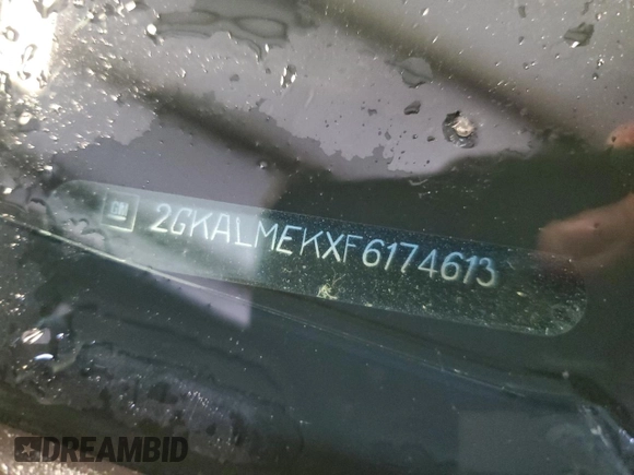 2015 GMC Terrain SLE with VIN 2GKALMEKXF6174613, listed as a Copart auction lot 51931995 with Not provided miles and Salvage title. Bid and sale history available at DreamBid. Image 14.