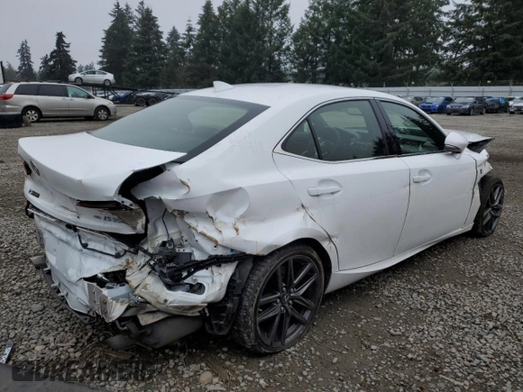 2015 Lexus IS 350 with VIN JTHCE1D29F5006227, listed as a Copart auction lot 87866325 with 106,325 mi miles and Salvage title. Bid and sale history available at DreamBid. Image 3.
