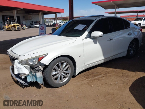 2016 Infiniti Q50 3.0t Premium with VIN JN1EV7AP4GM303705, listed as a IAAI auction lot 41957748 with 122,839 mi miles. Bid and sale history available at carsss.com. Image 17.