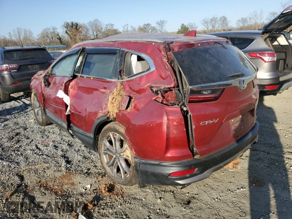 2021 Honda CR-V Touring with VIN 7FARW1H90ME003877, listed as a Copart auction lot 50124965 with 0 mi miles and Salvage Title. Bid and sale history available at carsss.com. Image 2.