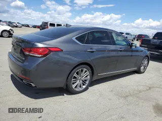 2018 Genesis G80 3.8L z VIN KMHGN4JE7JU281978, wystawiony jako Copart lot #56725815 z przebiegiem 87 836 mil mil oraz Szkoda całkowita • Salvage title. Historia ofert i sprzedaży dostępna na DreamBid. Obrazek 3.