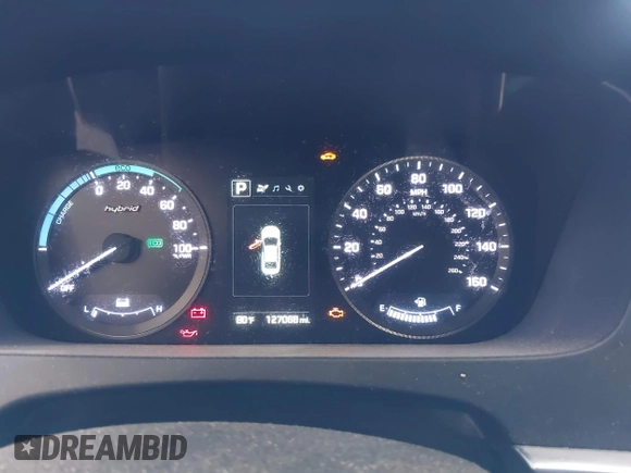 2016 Hyundai Sonata Hybrid SE with VIN KMHE24L15GA009241, listed as a IAAI auction lot 42083395 with 127,068 mi miles. Bid and sale history available at carsss.com. Image 7.