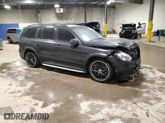 2017 Mercedes-Benz GLS with VIN 4JGDF7FE8HA684938, listed as a Copart auction lot 83664534 with 88,113 mi miles and Salvage Title. Bid and sale history available at carsss.com. Image 14.