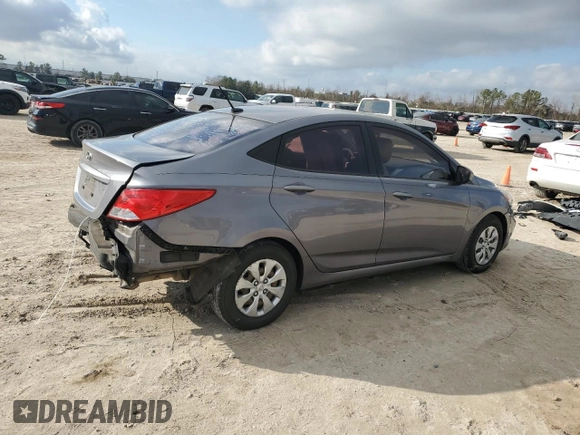 2015 Hyundai Accent GLS with VIN KMHCT4AEXFU906644, listed as a Copart auction lot 43817915 with 121,072 mi miles and Salvage Title. Bid and sale history available at carsss.com. Image 3.