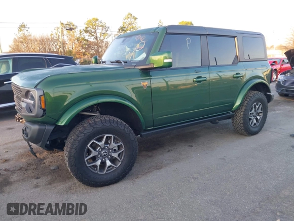 2023 Ford Bronco z VIN 1FMEE5DP2PLB43810, wystawiony jako IAAI lot #41656885 z przebiegiem 22 178 mil mil oraz . Historia ofert i sprzedaży dostępna na DreamBid. Obrazek 17.