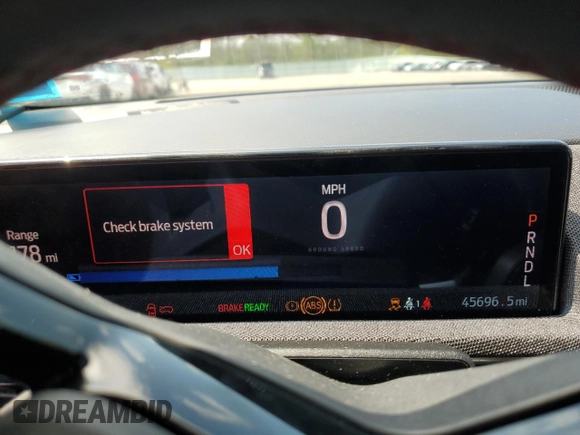 2021 Ford Mustang Mach-E Premium with VIN 3FMTK3SU5MMA08036, listed as a Copart auction lot 54917525 with 45,696 mi miles and Salvage Title. Bid and sale history available at DreamBid. Image 9.