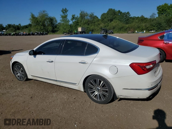 2014 Kia Cadenza Premium with VIN KNALN4D75E5139674, listed as a Copart auction lot 63929454 with 155,446 mi miles and Clean Title. Bid and sale history available at carsss.com. Image 2.