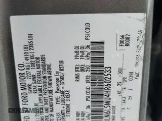 2017 Lincoln MKZ Hybrid Reserve with VIN 3LN6L5MU4HR602533, listed as a Copart auction lot 58864905 with 122,363 mi miles and Salvage title. Bid and sale history available at DreamBid. Image 12.