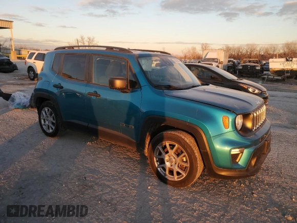2021 Jeep Renegade Jeepster with VIN ZACNJCAB7MPM26124, listed as a Copart auction lot 83639684 with 53,912 mi miles and Salvage title. Bid and sale history available at DreamBid. Image 4.