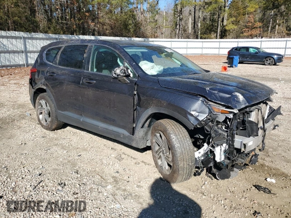 2021 Hyundai Santa Fe SE with VIN 5NMS14AJ2MH320804, listed as a Copart auction lot 89352445 with 81,529 mi miles and Salvage Title. Bid and sale history available at carsss.com. Image 4.