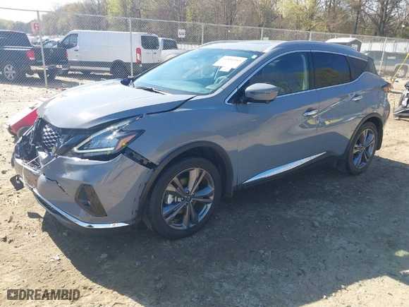 2023 Nissan Murano Platinum with VIN 5N1AZ2DJ9PC105164, listed as a IAAI auction lot 41886985 with 20,764 mi miles. Bid and sale history available at carsss.com. Image 2.
