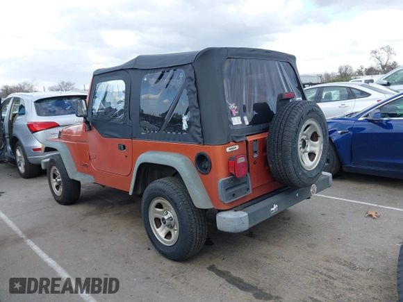 2000 Jeep Wrangler SE with VIN 1J4FA29P2YP804574, listed as a IAAI auction lot 41723297 with 172,991 mi miles. Bid and sale history available at carsss.com. Image 3.