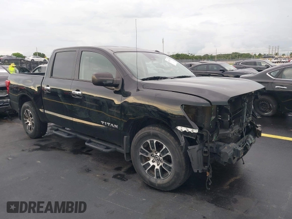 2021 Nissan Titan SV with VIN 1N6AA1EF4MN503458, listed as a IAAI auction lot 42401074 with 53,558 mi miles and . Bid and sale history available at DreamBid. Image 1.
