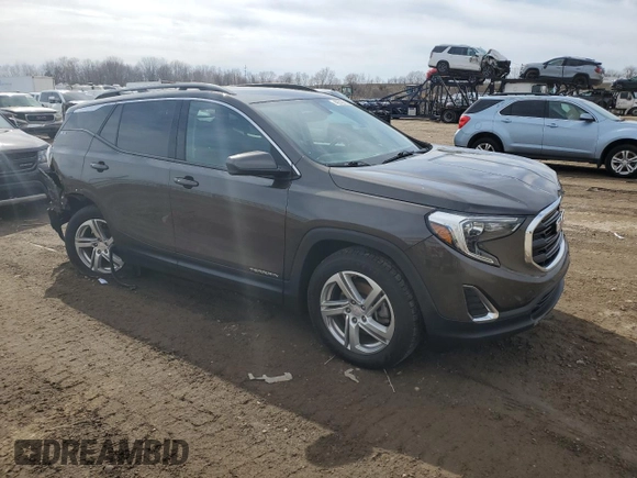 2019 GMC Terrain SLE z VIN 3GKALTEX9KL212960, wystawiony jako Copart lot #49743915 z przebiegiem 93 732 mil mil oraz Czysty tytuł • Clean title. Historia ofert i sprzedaży dostępna na DreamBid. Obrazek 4.