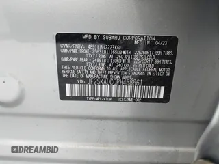 2023 Subaru Forester Premium with VIN JF2SKADC0PH468661, listed as a IAAI auction lot 41673790 with 10,194 mi miles. Bid and sale history available at carsss.com. Image 9.