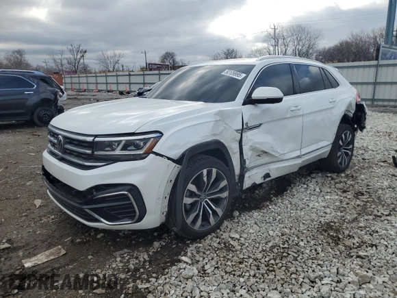 2023 Volkswagen Atlas SEL Premium R-Line with VIN 1V2FE2CAXPC200869, listed as a Copart auction lot 50109995 with 55,710 mi miles and Salvage title. Bid and sale history available at DreamBid. Image 1.