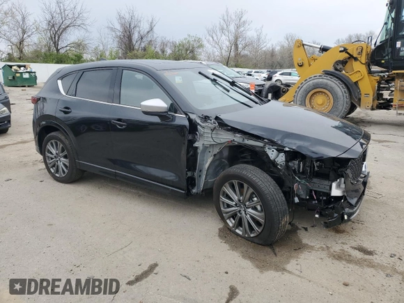 2024 Mazda CX-5 2.5 Turbo Signature with VIN JM3KFBXY6R0401491, listed as a Copart auction lot 52446225 with 13,951 mi miles and Salvage Title. Bid and sale history available at carsss.com. Image 4.