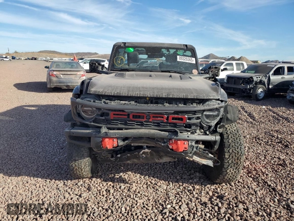 2022 Ford Bronco Raptor with VIN 1FMEE5JR2NLA51034, listed as a Copart auction lot 89326565 with 33,944 mi miles and Salvage Title. Bid and sale history available at carsss.com. Image 5.