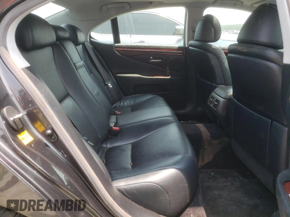 2008 Lexus LS 460 with VIN JTHBL46F885070054, listed as a Copart auction lot 58732475 with 195,422 mi miles and Salvage title. Bid and sale history available at DreamBid. Image 10.