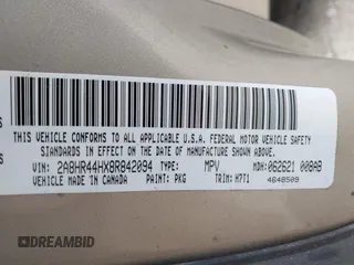 2008 Chrysler Town & Country LX with VIN 2A8HR44HX8R842094, listed as a IAAI auction lot 41902978 with 340,923 mi miles. Bid and sale history available at carsss.com. Image 9.