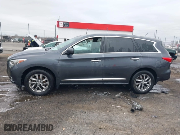 2013 Infiniti JX35 with VIN 5N1AL0MM8DC303486, listed as a IAAI auction lot 41516004 with 155,970 mi miles. Bid and sale history available at carsss.com. Image 14.