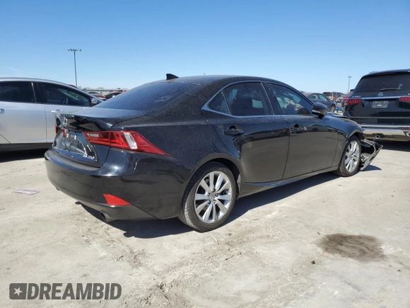 2015 Lexus IS 250 with VIN JTHBF1D20F5055633, listed as a Copart auction lot 48761885 with 78,040 mi miles and Salvage Title. Bid and sale history available at DreamBid. Image 3.
