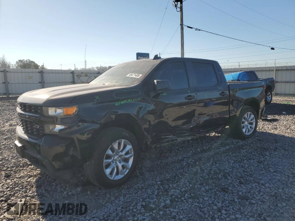 2020 Chevrolet Silverado 1500 Custom with VIN 3GCPWBEK0LG184925, listed as a Copart auction lot 46471405 with 141,913 mi miles and Salvage Title. Bid and sale history available at carsss.com. Image 1.