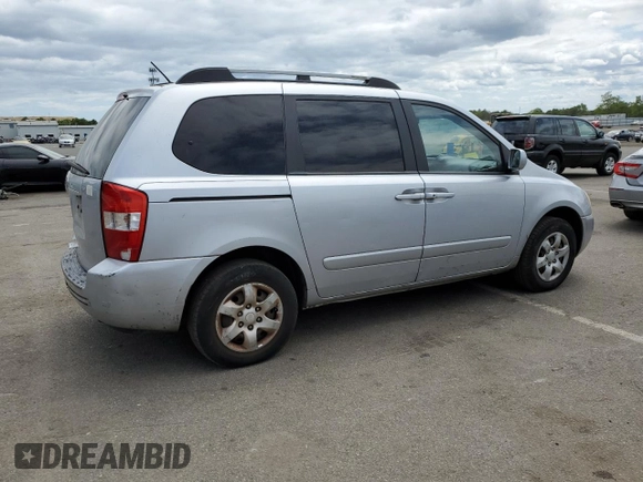 2007 Kia Sedona with VIN KNDMB133076135686, listed as a Copart auction lot 61406634 with 121,909 mi miles and Non Repairable. Bid and sale history available at carsss.com. Image 3.