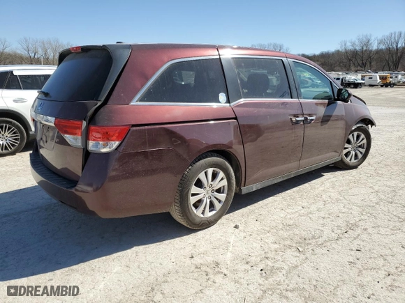 2015 Honda Odyssey EX-L with VIN 5FNRL5H68FB026425, listed as a Copart auction lot 48183975 with 143,135 mi miles and Salvage Title. Bid and sale history available at carsss.com. Image 3.