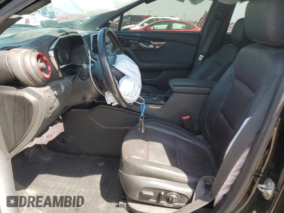 2019 Chevrolet Blazer RS with VIN 3GNKBJRS7KS634910, listed as a Copart auction lot 54093715 with 168,518 mi miles and Salvage title. Bid and sale history available at DreamBid. Image 7.