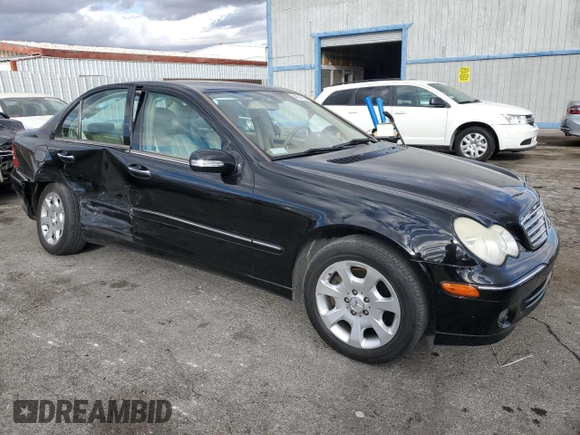2006 Mercedes-Benz C 280 Luxury with VIN WDBRF54HX6A855597, listed as a Copart auction lot 48374205 with 158,508 mi miles and Salvage Title. Bid and sale history available at DreamBid. Image 4.