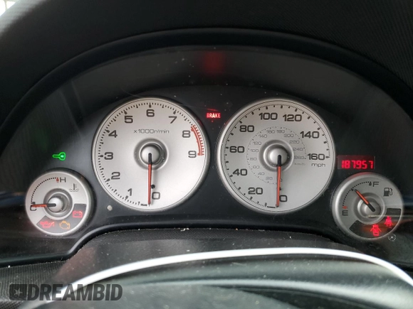 2002 Acura RSX Type S with VIN JH4DC53062C024756, listed as a Copart auction lot 65296325 with 187,957 mi miles and Clean title. Bid and sale history available at DreamBid. Image 9.