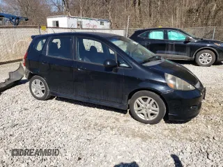 2007 Honda Fit Sport with VIN JHMGD38607S050486, listed as a Copart auction lot 49083375 with 198,601 mi miles and Salvage Title. Bid and sale history available at carsss.com. Image 4.