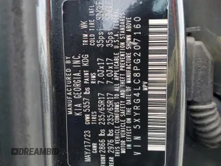 2023 Kia Sorento LX with VIN 5XYRG4LC8PG207160, listed as a Copart auction lot 46538205 with 36,177 mi miles and Salvage Title. Bid and sale history available at carsss.com. Image 14.
