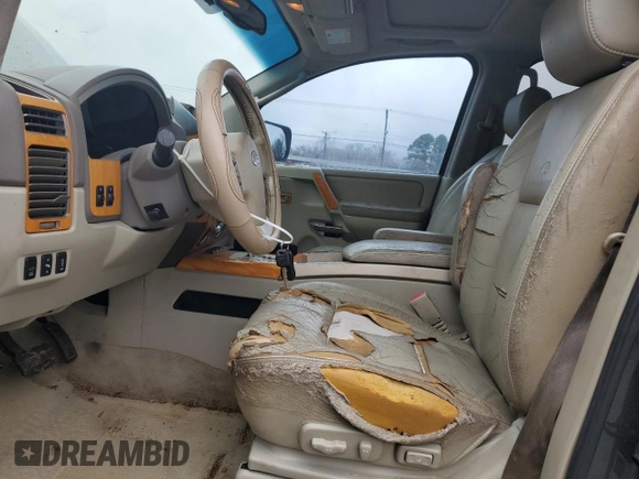 2005 Infiniti QX56 with VIN 5N3AA08A35N802103, listed as a Copart auction lot 44814005 with 343,164 mi miles and Salvage Title. Bid and sale history available at carsss.com. Image 7.