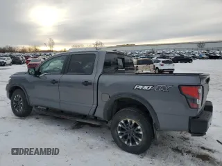 2024 Nissan Titan Pro-4X with VIN 1N6AA1ED1RN115335, listed as a Copart auction lot 42597585 with 5,381 mi miles and Salvage title. Bid and sale history available at DreamBid. Image 2.