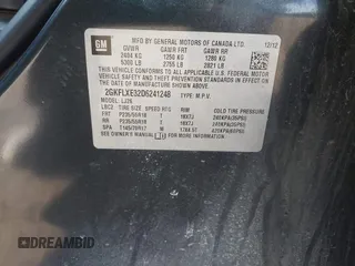 2013 GMC Terrain SLT z VIN 2GKFLXE32D6241248, wystawiony jako IAAI lot #41588759 z przebiegiem 176 116 mil mil oraz . Historia ofert i sprzedaży dostępna na DreamBid. Obrazek 9.