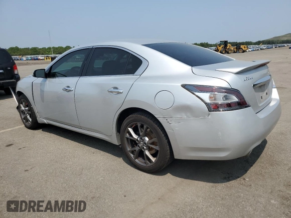 2014 Nissan Maxima SV with VIN 1N4AA5AP7EC478132, listed as a Copart auction lot 59369565 with 130,569 mi miles and Salvage title. Bid and sale history available at DreamBid. Image 2.