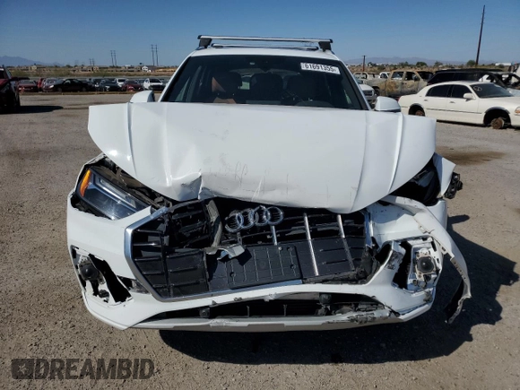 2021 Audi Q5 Premium Plus with VIN WA1BAAFY3M2021843, listed as a Copart auction lot 61691355 with Not provided miles and Salvage title. Bid and sale history available at DreamBid. Image 5.